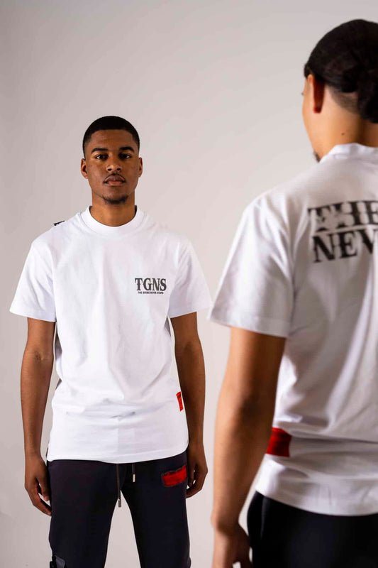 TGNS INITIAL T-SHIRT WHITE