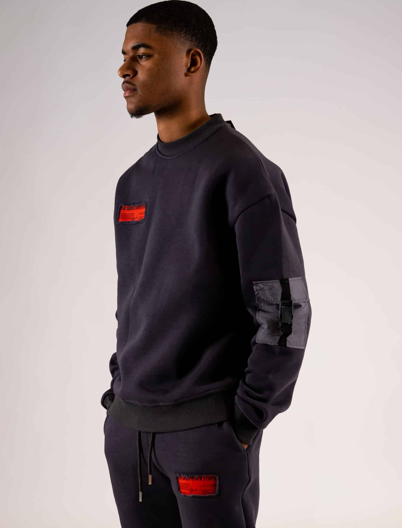 TGNS™ - CUTTEN CREWNECK SWEATER DARK GRAY