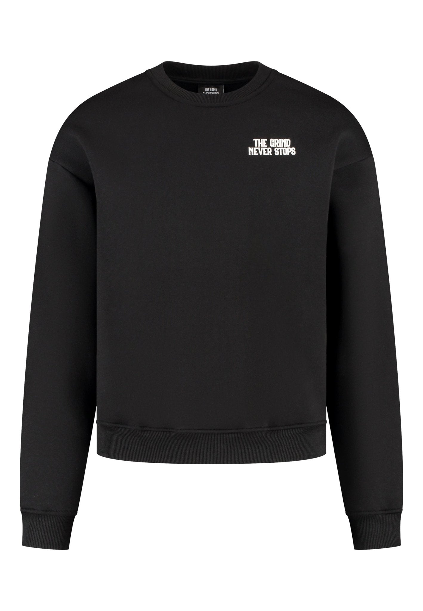TGNS™ - ESSENTIAL SWEATER BLACK - The Grind Never Stops